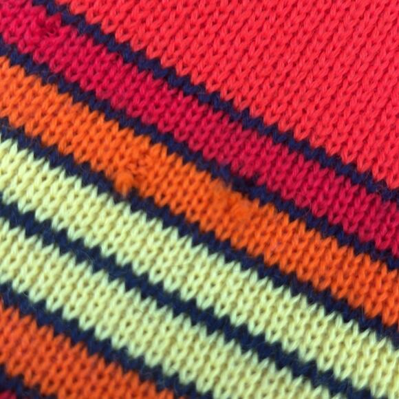 Vintage 1980s acrylic orange striped ski hat rescue me - Picture 3 of 5